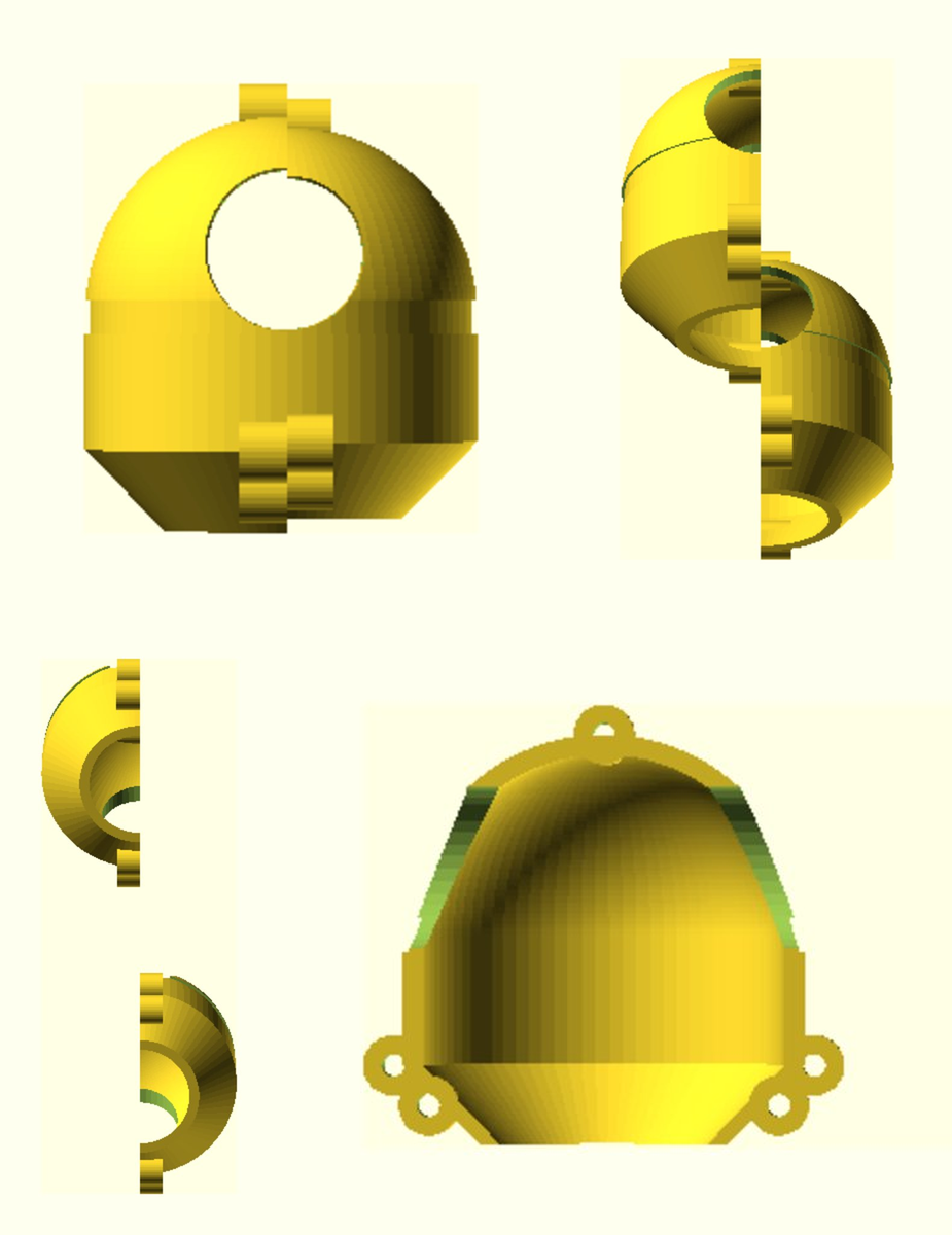 Multi-angle render grid of the door knob cover