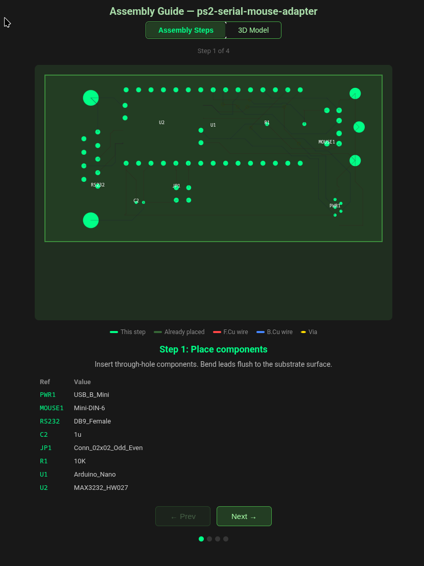 Assembly guide generated by kicad2print